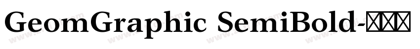 GeomGraphic SemiBold字体转换